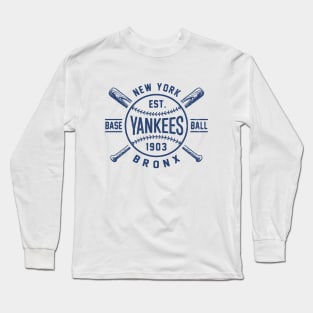 Yankees Bats & Ball 1 by Buck Tee Long Sleeve T-Shirt